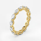 Marquise Cut Lab Grown Diamond Eternity Wedding Ring in 18K Yellow Gold