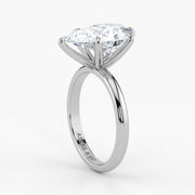 Pear Cut Lab Grown Diamond Engagement Ring in 18K White Gold - Solitaire Style