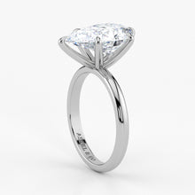 Pear Cut Lab Grown Diamond Engagement Ring in 18K White Gold - Solitaire Style
