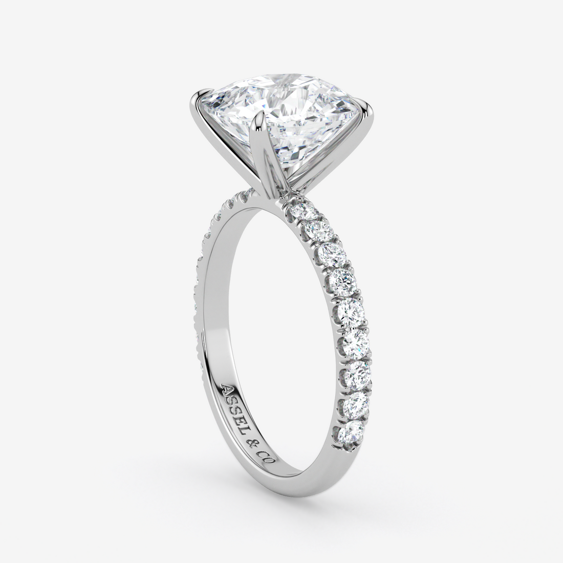 Classic Engagement Ring - Pave Style