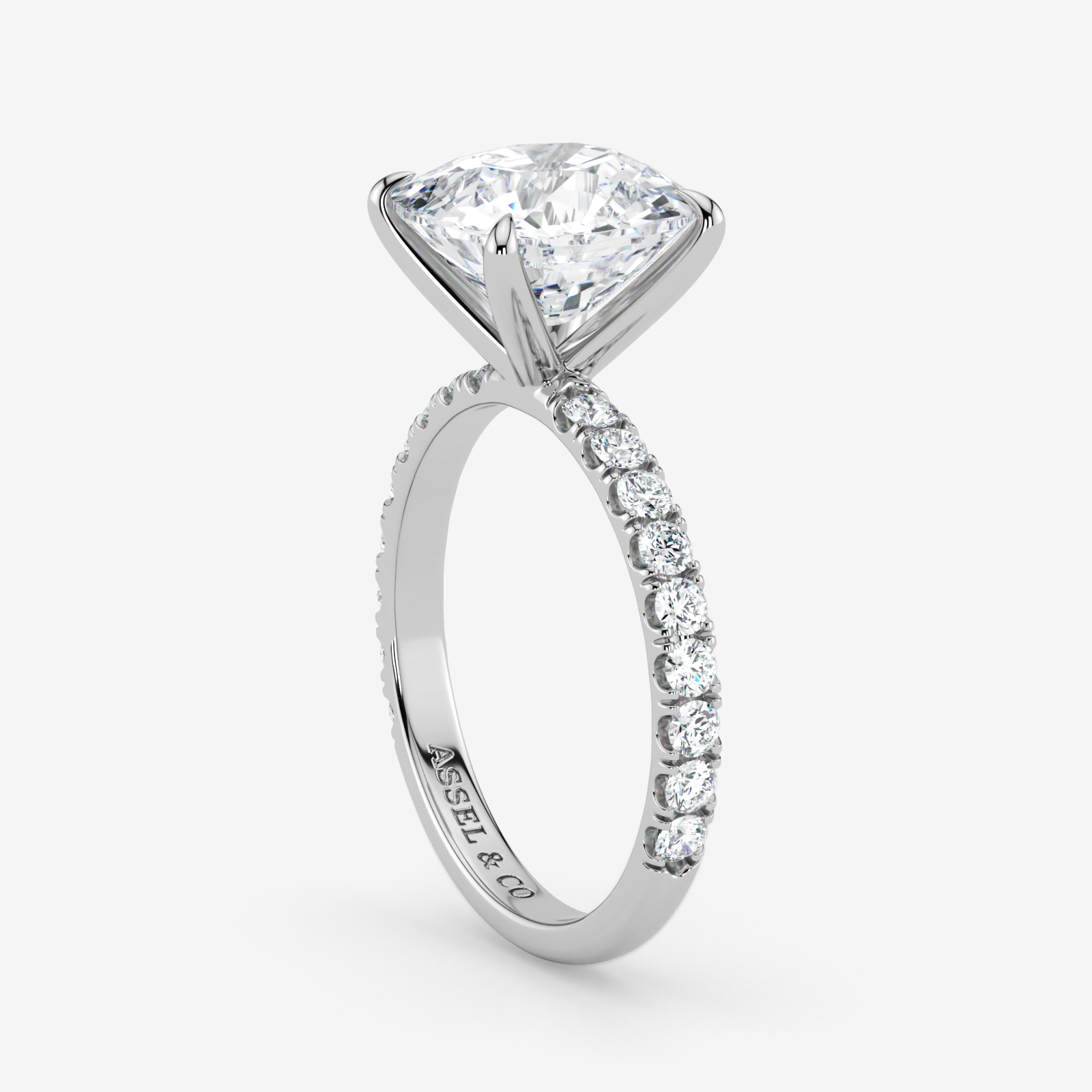 Classic Engagement Ring - Pave Style