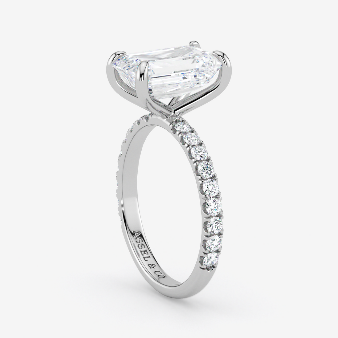 Classic Engagement Ring - Pave Style