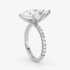 Marquise Cut Lab Grown Diamond Engagement Ring in Platinum - Pave Style