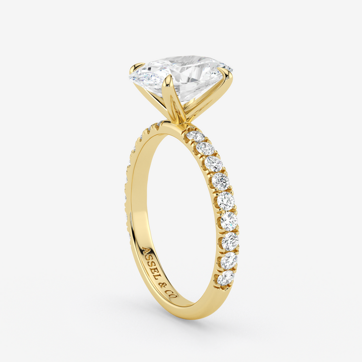 Classic Engagement Ring - Pave Style