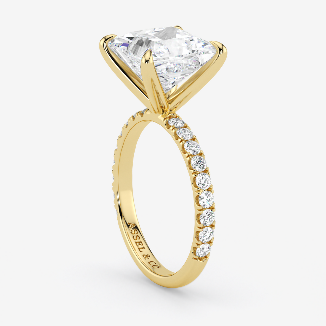 Classic Engagement Ring - Pave Style