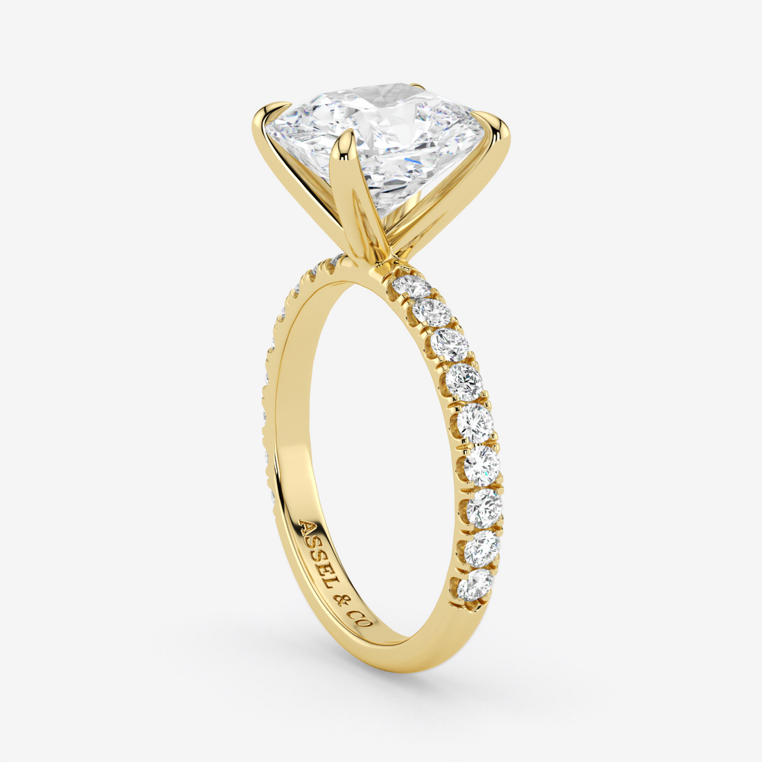 Classic Engagement Ring - Pave Style