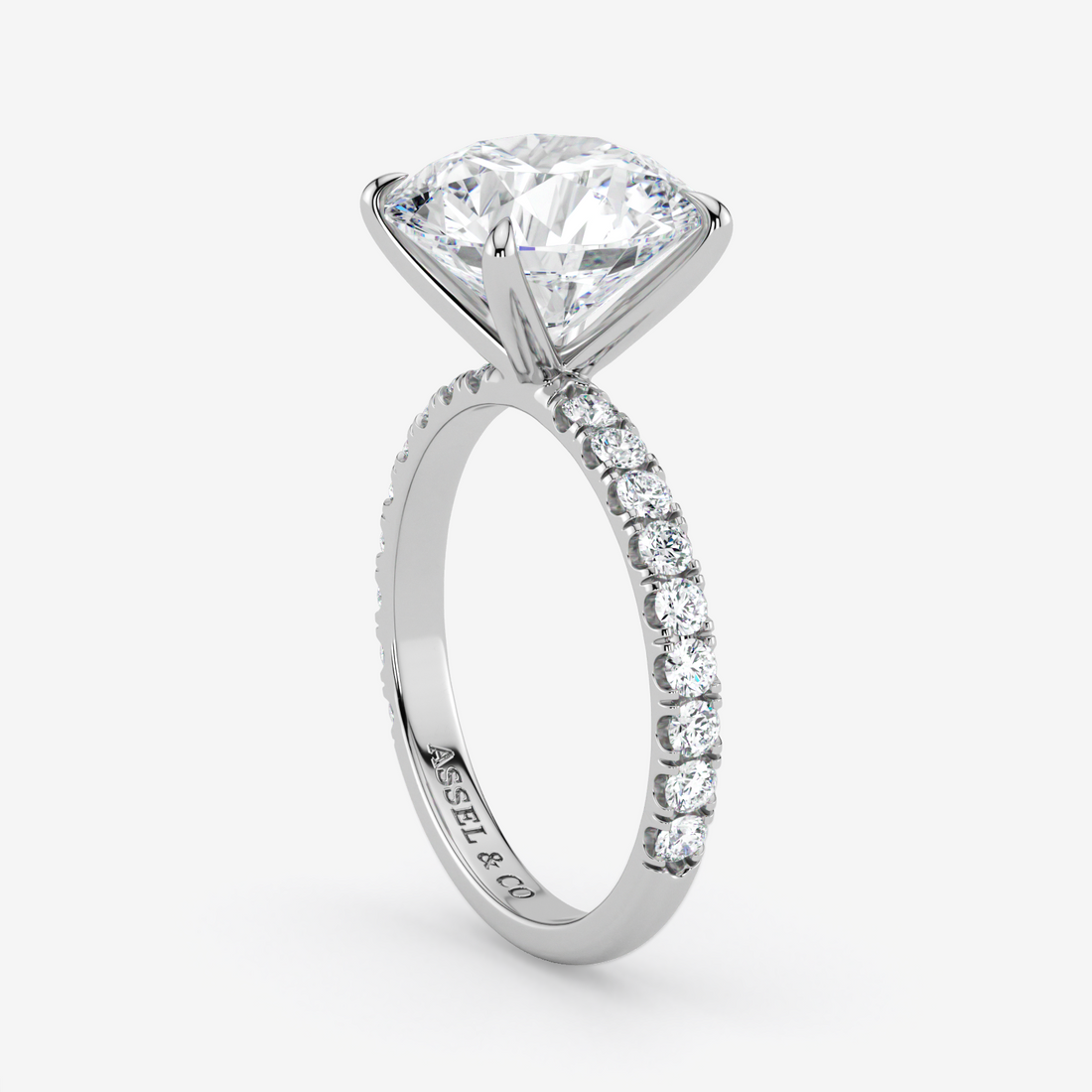 Classic Engagement Ring - Pave Style