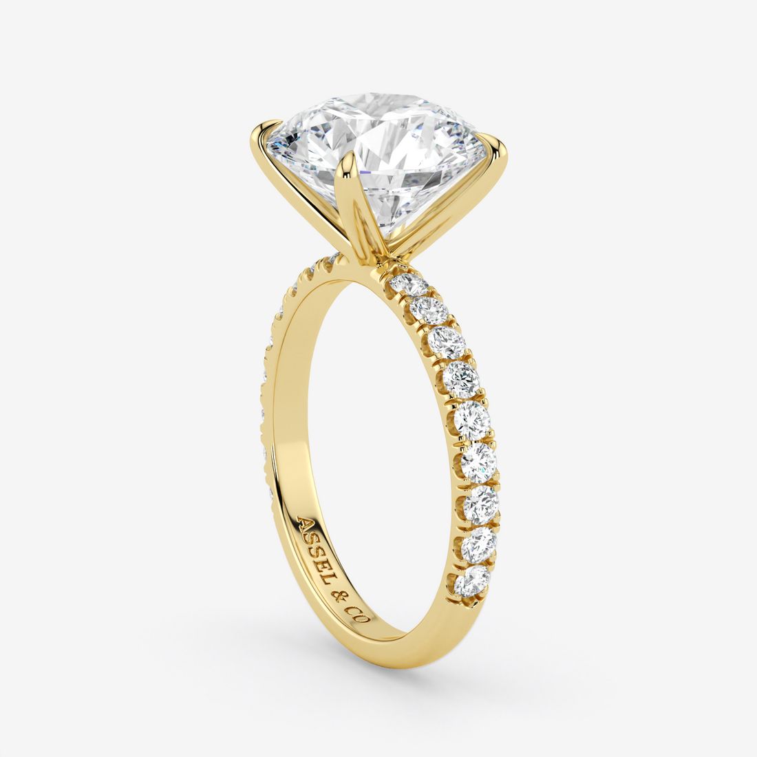 Classic Engagement Ring - Pave Style