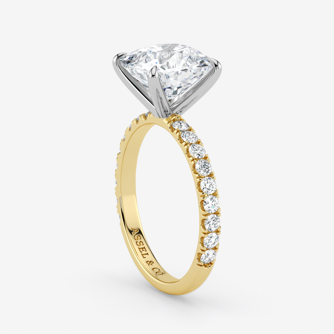 Classic Engagement Ring - Pave Style