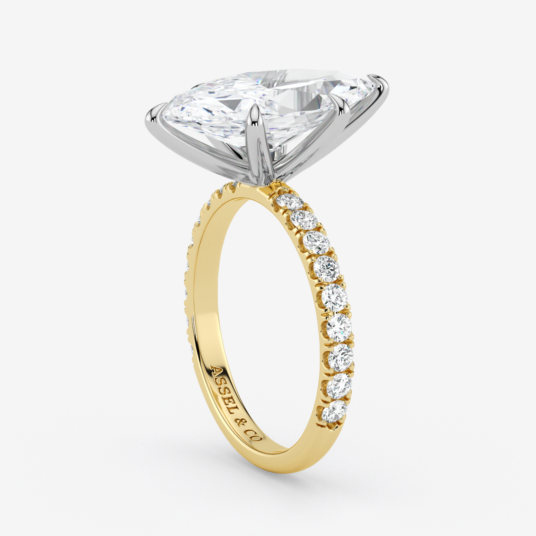 Classic Engagement Ring - Pave Style