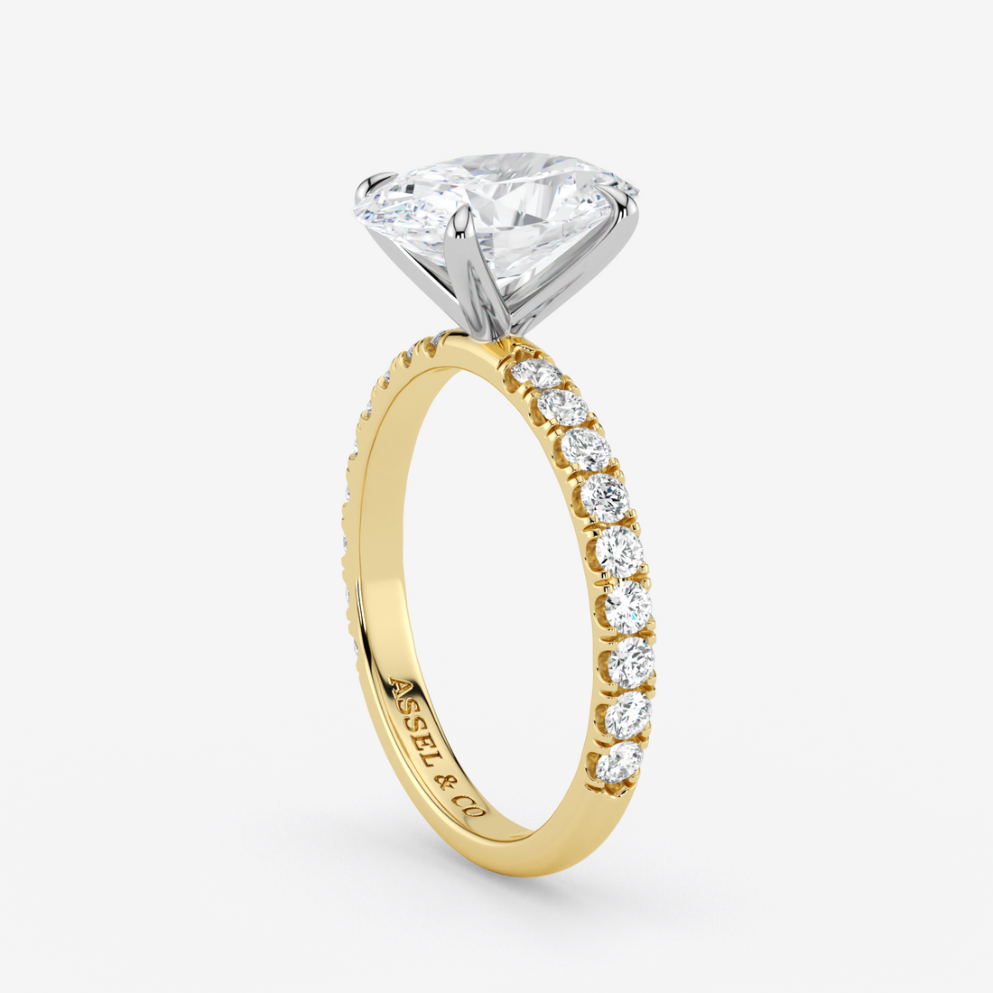 Classic Engagement Ring - Pave Style