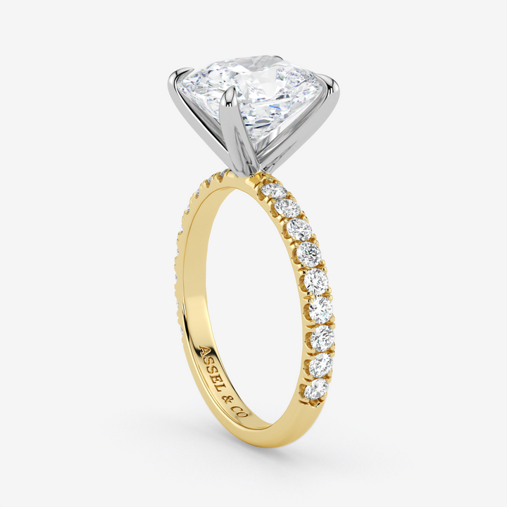 Classic Engagement Ring - Pave Style