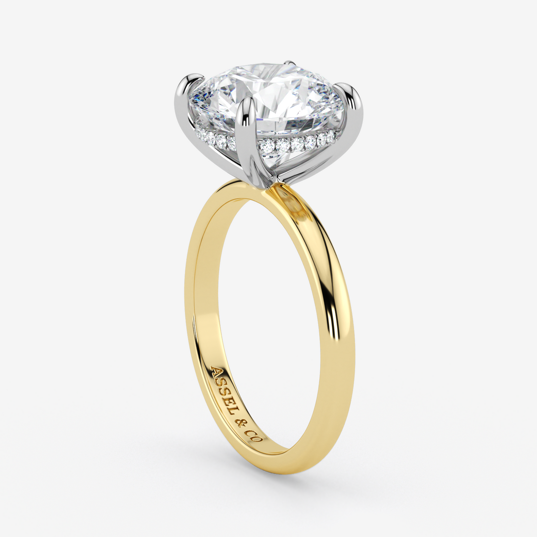 Classic Engagement Ring - Hidden Halo Style