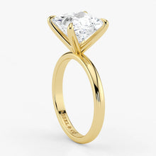 Princess Cut Lab Grown Diamond Engagement Ring in 18K Yellow Gold - Solitaire Style