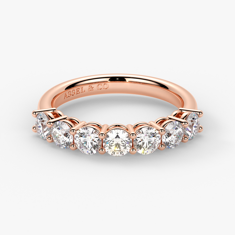 Half-Paved Wedding Band