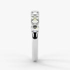 Round Cut Lab Grown Diamond Half-Paved Wedding Band Wedding Ring in Platinum
