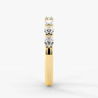 Oval Cut Lab Grown Diamond Half-Paved Wedding Band Wedding Ring in 18K Yellow Gold