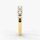 Round Cut Lab Grown Diamond Half-Paved Wedding Band Wedding Ring in 18K Yellow Gold