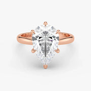Assel-&-Co-pear-cut-lab-grown-diamond-ring-in-18K-rose-gold