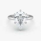 Assel & Co pear-shaped lab diamond solitaire in white gold