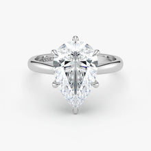 Assel & Co pear-shaped lab diamond solitaire in white gold