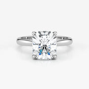 Radiant cut lab diamond engagement ring in white gold by Assel & Co