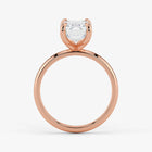 Close-Up – Emerald Cut Lab-Grown Diamond in Rose Gold Setting