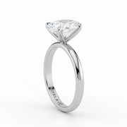 Close-Up – Oval Lab Diamond in White Gold Setting