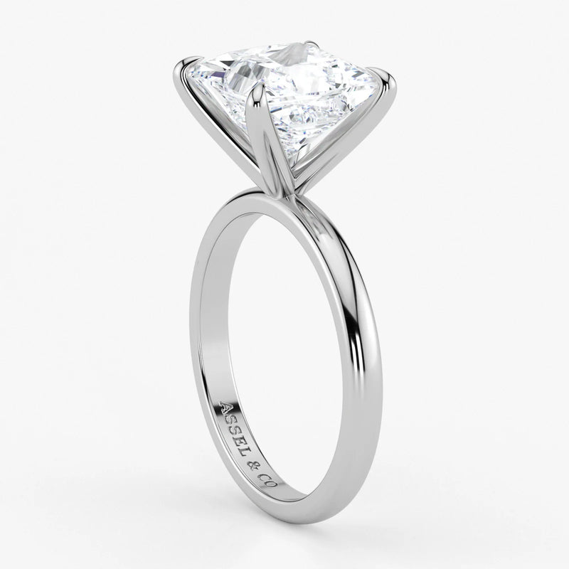 Princess Cut Lab Grown Diamond Engagement Ring in Platinum - Solitaire Style