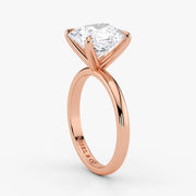 Brilliant radiant cut lab diamond in rose gold – Assel & Co
