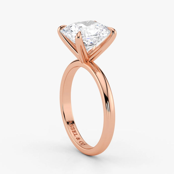 Brilliant radiant cut lab diamond in rose gold – Assel & Co