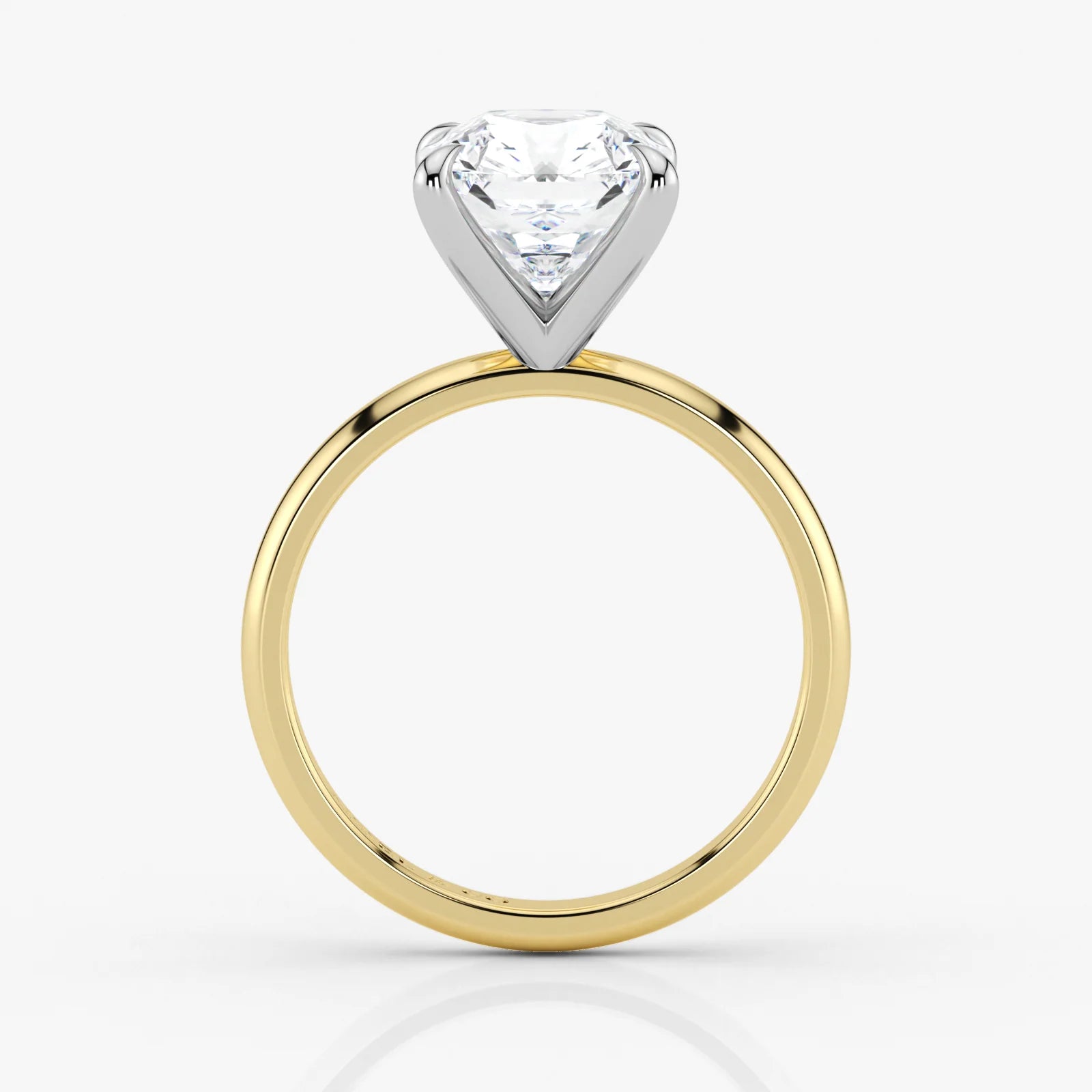 Brilliant radiant cut lab grown diamond set in two-tone gold – Assel & Co