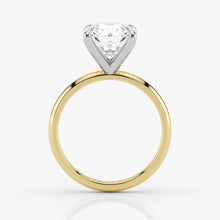 Brilliant radiant cut lab grown diamond set in two-tone gold – Assel & Co