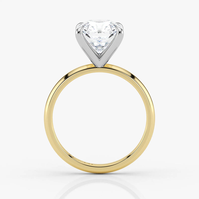 Brilliant radiant cut lab grown diamond set in two-tone gold – Assel & Co