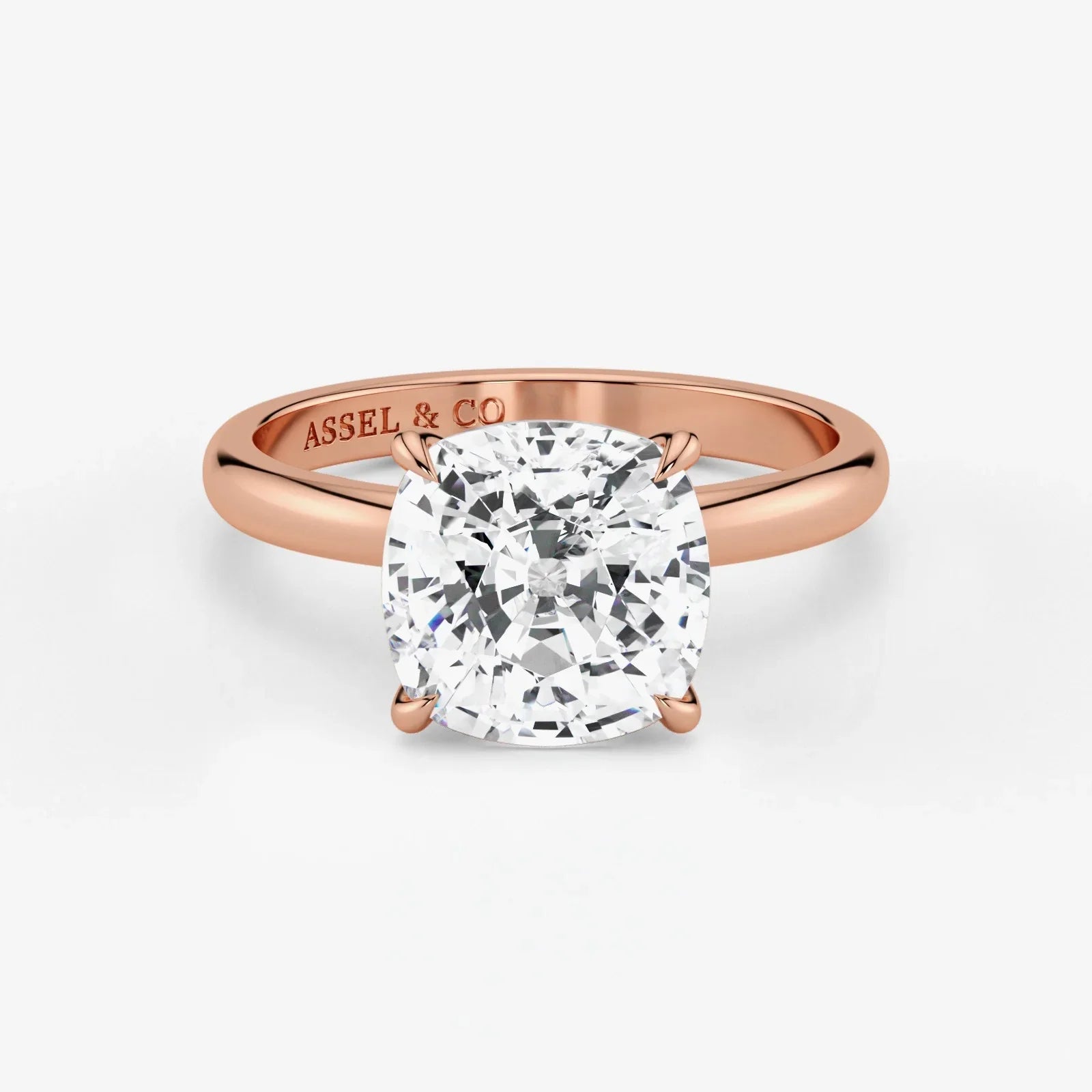 Cushion-cut-lab-grown-diamond-engagement-ring-in-18K-rose-gold-by-Assel-&-Co