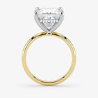 Hidden Halo marquise cut lab-grown diamond engagement ring in 18K Two-Tone Gold