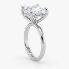 Hidden Halo marquise cut lab-grown diamond engagement ring in Platinum