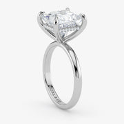Hidden Halo marquise cut lab-grown diamond engagement ring in Platinum