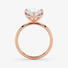 Hidden Halo pear cut lab-grown diamond engagement ring in 18K Rose Gold
