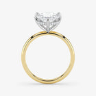 Hidden Halo pear cut lab-grown diamond engagement ring in 18K Two-Tone Gold