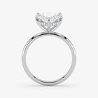 Hidden Halo pear cut lab-grown diamond engagement ring in 18K White Gold