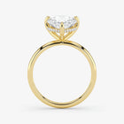 Hidden Halo pear cut lab-grown diamond engagement ring in 18K Yellow Gold