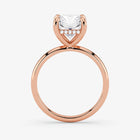 Hidden Halo radiant cut lab-grown diamond engagement ring in 18K Rose Gold
