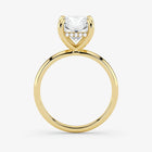 Hidden Halo radiant cut lab-grown diamond engagement ring in 18K Yellow Gold