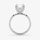 Hidden Halo radiant cut lab-grown diamond engagement ring in Platinum