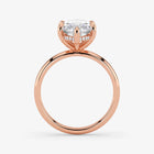 Marquise Cut Lab Grown Diamond Engagement Ring in 18K Rose Gold - Hidden Halo