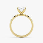  Oval Cut Diamond Ring on Hand – 18K Yellow Gold | Assel & Co