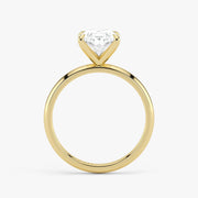 Oval Cut Diamond Ring on Hand – 18K Yellow Gold | Assel & Co