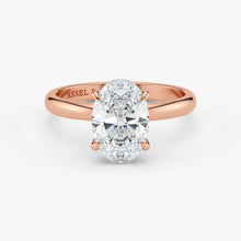 Oval Cut Lab-Grown Diamond Engagement Ring in 18K Rose Gold | Assel & Co