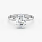 Oval Cut Lab-Grown Diamond Engagement Ring in 18K White Gold | Assel & Co